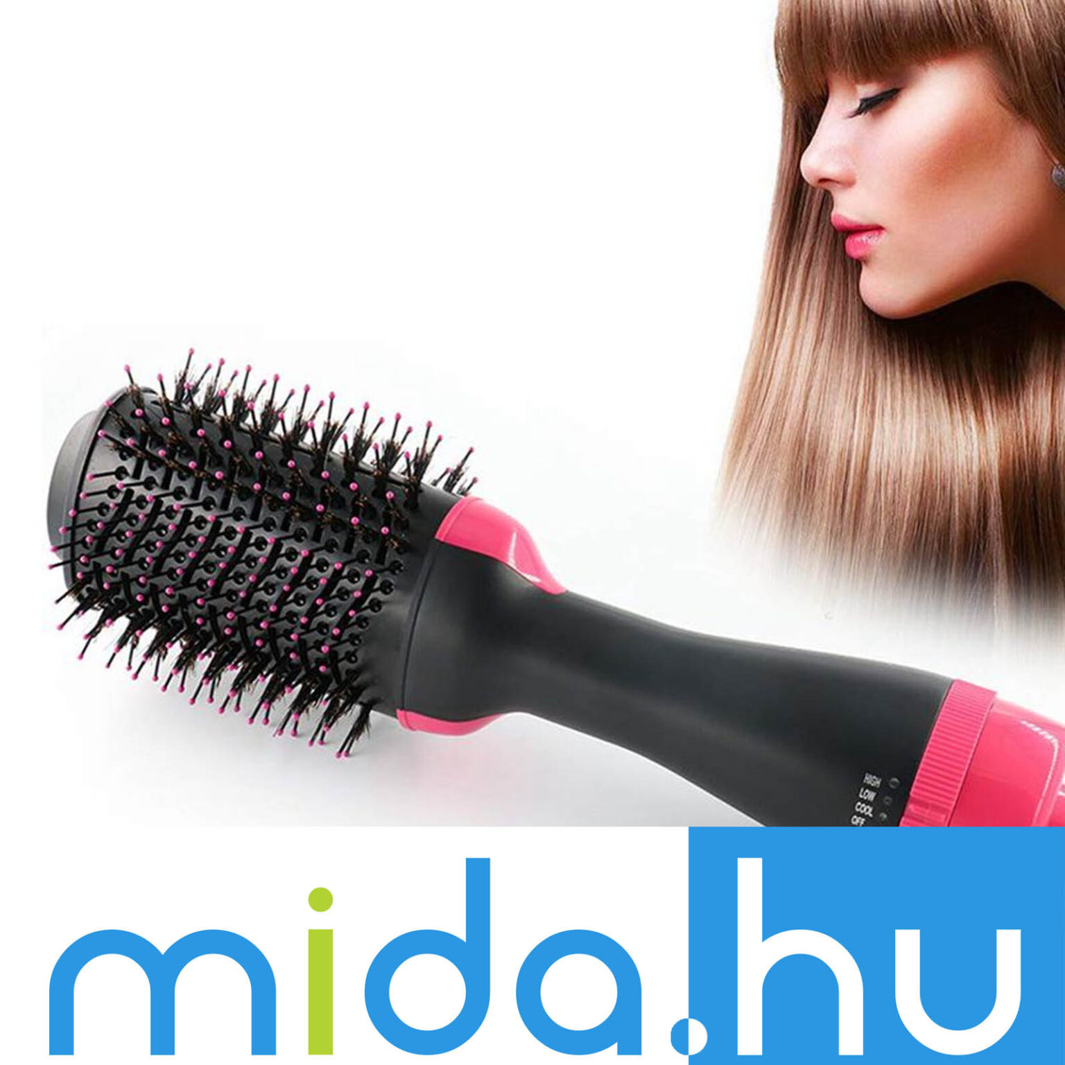 dúsító hajszárító kefe