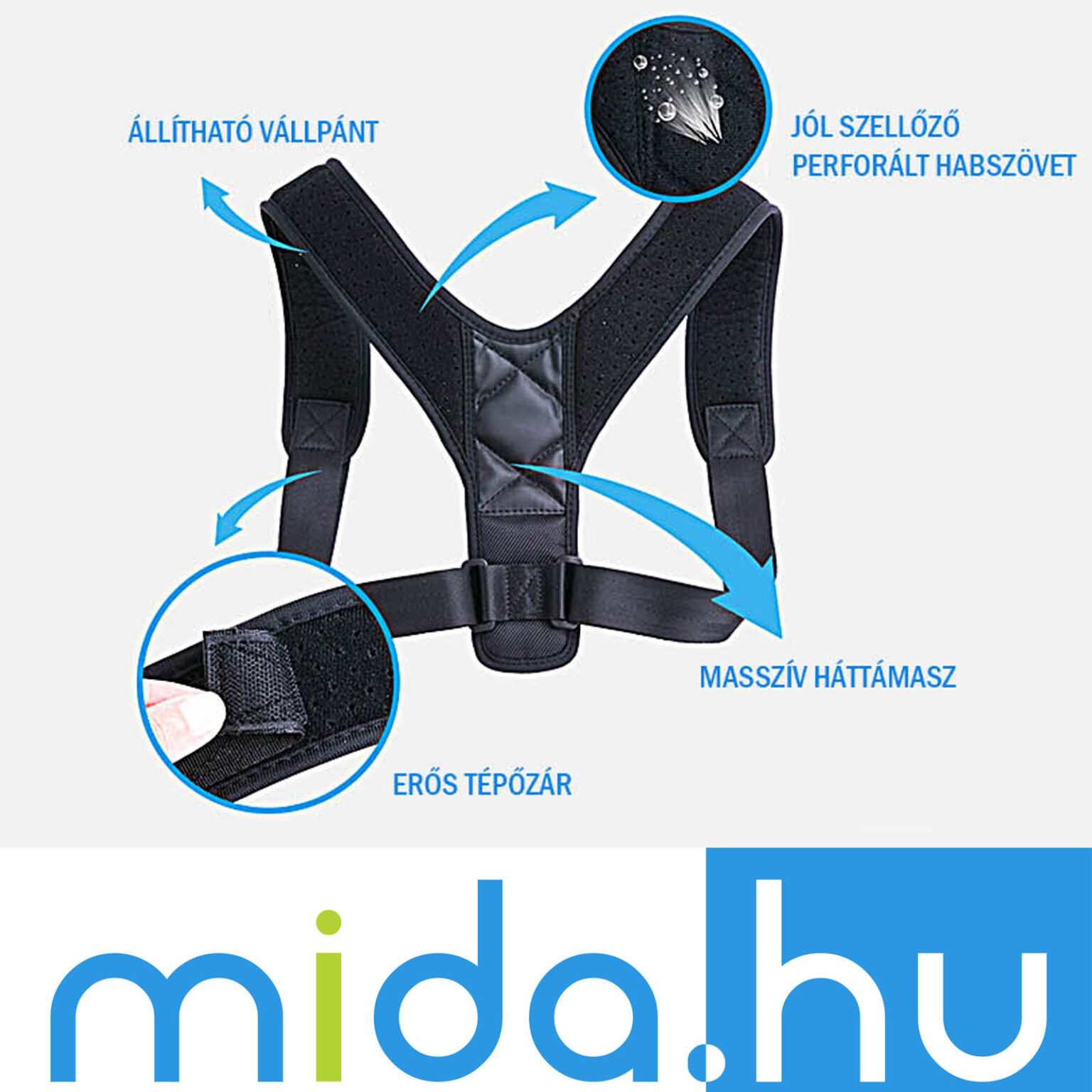 hátegyenesítő termék bemutatása